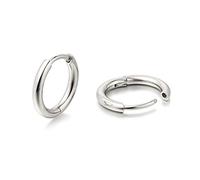 Limerencia Hypoallergenic G23 Pure Titanium Pairs Small Huggie Hoop Earrings, Lightweight Cartilage Hoops Small Cubic Zirconia Cuff Earrings Mini Piercing Jewelry for Women Men