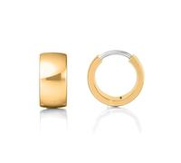 Limerencia Hypoallergenic Implant Grade Titanium F136 Hoop Chunky Earrings,Wide Thick Huggie Earrings G23 for Women Sensitive Ears (Gold)