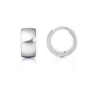 Limerencia Hypoallergenic Implant Grade Titanium F136 Hoop Chunky Earrings,Wide Thick Huggie Earrings G23 for Women Sensitive Ears (Silver)