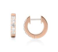 Limerencia Hypoallergenic Implant Grade Titanium G23 Huggie Hoop Earrings 10mm, 5A Cubic Zirconia Pure Titanium F136 Hoops for Women Sensitive Ears (Rose Gold)