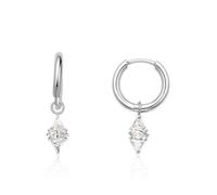 Limerencia Hypoallergenic Pure Titanium Post Lightweight Dangle Huggie Earrings for Women,Vertical Bar, Cross, Moon, Lightning,Dainty Earrings