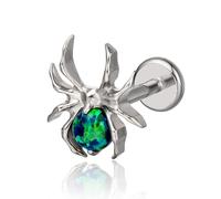 Limerencia Hypoallergenic Titanium ASTM F136-18G 6mm 8mm 10mm Flat Back Internal Thread Stud Earring Piercing Jewelry for Tragus Helix Conch Cartilage Nose Lip