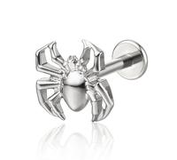 Limerencia Hypoallergenic Titanium ASTM F136-18G 6mm 8mm 10mm Flat Back Internal Thread Stud Earring Piercing Jewelry for Tragus Helix Conch Cartilage Nose Lip