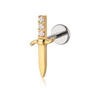 Limerencia Hypoallergenic Titanium ASTM F136-18G 6mm 8mm 10mm Flat Back Internal Thread Stud Earring Piercing Jewelry for Tragus Helix Conch Cartilage Nose Lip