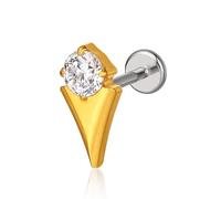 Limerencia Hypoallergenic Titanium ASTM F136-18G 6mm 8mm 10mm Flat Back Internal Thread Stud Earring Piercing Jewelry for Tragus Helix Conch Cartilage Nose Lip