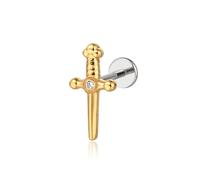 Limerencia Hypoallergenic Titanium ASTM F136-18G 6mm 8mm 10mm Flat Back Internal Thread Stud Earring Piercing Jewelry for Tragus Helix Conch Cartilage Nose Lip