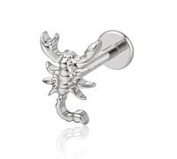 Limerencia Hypoallergenic Titanium ASTM F136-18G 6mm 8mm 10mm Flat Back Internal Thread Stud Earring Piercing Jewelry for Tragus Helix Conch Cartilage Nose Lip