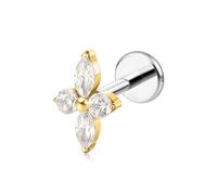 limerencia Pure Titanium F136 Hypoallergenic Piercing Jewelry,Flat Back Internally Threaded Stud Earring 18g for Cartilage/Tragus/Helix/Conch/Nose/Lip