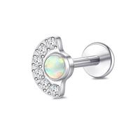 limerencia Pure Titanium F136 Hypoallergenic Piercing Jewelry,Flat Back Internally Threaded Stud Earring 18g for Cartilage/Tragus/Helix/Conch/Nose/Lip