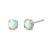 Limerencia Pure Titanium Hypoallergenic Earrings，Opal/Moonstone/Cat's Eye/Blue Turquoise Stud Earrings, Implant Grade|Delicate Jewelry For Sensitive Ears