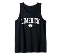 Limerick Ireland St Patricks Day Vintage Distressed Shamrock Tank Top