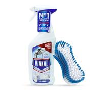 Limescale Remover Spray 500ml - Powerful Bathroom & Kitchen Cleaner with Scrubbing Brush | Removes Tough Limescale, Soap Scum & Watermarks | All-Purpose Scrubbing Set for Shiny Surfaces