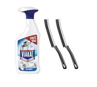 Limescale Remover Spray Bundle: Heavy Duty Limescale Remover Bathroom Cleaner Spray with 2 Bonus Crevice Cleaning Brushes - Ideal for Limescale Removal on Toilet, Shower & Kitchen Surfaces