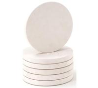 Limestone Water Absorbing Marble Coaster Set - Pack of 6 Absorbs Condensation Neutral Color Tone Home Decor