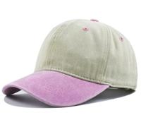 LIMHOO Two-Tone Patchwork Baseball Cap Soft Breathable Cotton Dad Hat