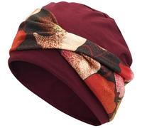 LIMHOO Women's Bohemian Floral Print Cross Turban Hat Stretchy Headwrap