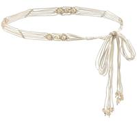 LIMHOO Women's Boho Braided Belt Beaded Rope Waist Belts for Dresses | Adjustable Skinny knotted Beach