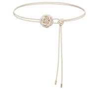 LIMHOO Women's Boho Skinny Flower Belt PU Leather Knotted Waist Belt