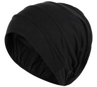 LIMHOO Women's Soft Chemo Beanie Hat Breathable Cotton Slouchy Turban Headwear for Cancer Patients Hair Loss Chemotherapy (Black)