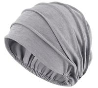 LIMHOO Women's Soft Chemo Beanie Hat Breathable Cotton Slouchy Turban Headwear for Cancer Patients Hair Loss Chemotherapy (Grey)