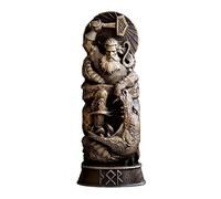 LIMIAO Freya Statue Norse God Goddess Statue for Altar Resin Nordic Gods Carving Pantheon for Home Collection Bookcase Orament,Thor