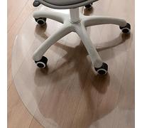 limiao123 Clear Chair Mat,Transparent PVC Non-Slip Carpet Protector Large Desks Mats 1.5mm Thick Hardwood Floor Protector Mat for Room Office Computer Chair Mat (Diameter 50cm/19.6in)