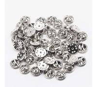 Limiar Stainless Steel Badge Lapel Pin Back,50 Pieces Butterfly Clutch Metal Pin Backs Replacement Round Head Brass Clutch Pin Backs for Craft Making Lapel Pins Service Bars and Jewelry Making