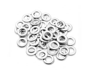 Limiebllu M8 Washers,M8 x 15mm Stainless Steel Flat Penny Washers 50Pack | 1.5mm Thickness Metal Round Penny Repair Washers Spacer Set for Screws Bolts Faucet Furniture
