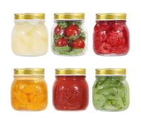 LIMILI Glass Jars with Lids, 6 Pack 300ml/10oz Multipurpose Mason Jars for Food Storage, Jam, Pickling, Canning, Preserving, Meal Prep