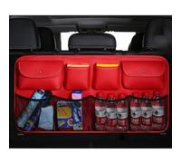 LIMIMIKAIXIN Car Boot Organiser for Toyota Aygo X 2010-2024, PU leather Hanging Storage Boot Bags Organiser Adjustable Foldable Accessories,D/Red
