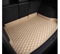 LIMINFACAI Car Leather Boot Mats for FIAT 500/500C/500E/Abarth 500 2007-2020 2021 2022,Auto Waterproof Anti Scratch Anti Slip Trunk Pad Cargo Protector Liners Interior Accessories,A/Beige