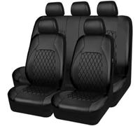 LIMINFACAI Car Seat Covers Full Set for FIAT 500 (2007) 2007 2008 2009 2010 2011 2012 2013 2014 2015 2016,Automotive 5seats Custom Leather Protectors Airbag Compatible Adjustable,A/Black
