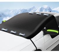 LIMINFACAI Car Windscreen Cover Frost for BMW 420i Coupé M Sport (2017-2020),Snow Ice Frost UV Protective Front Window Sun Cover,Foldable Snow Windshield Cover,A/Black-Green