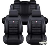 LIMINFACAI Full Set Car Seat Covers for Audi A6 C7 Avant 2011 2012 2013 2014 2015 2016 2017 2018,Waterproof Scratch Resistant Protect Front and Rear Pu Leather Seat Covers Protectors,A/Black
