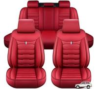 LIMINFACAI Full Set Car Seat Covers for BMW X1 F48 2016 2017 2018 2019 2020 2021,Waterproof Scratch Resistant Protect Front and Rear Pu Leather Seat Covers Protectors,A/Red