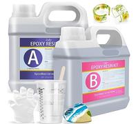 Limino Epoxy Resin - 100oz / 2.6L Crystal Clear Epoxy Resin Kit Casting and Coating, Table Tops - Bubble Free Fast Curing 2 Part Art Resin Jewelry Making, Wood, Resin Molds, Countertop, DIY Crafts