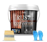 Limino Rust Converter for Metal - 473ml Black Metal Primer and Rust Remover, Rust Reformer ＆ Rust Encapsulator, Long-lasting Anti-Rust Effect, Rust Inhibitor Paint for Cars and Various Metal Surfaces