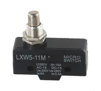 Limit Button LXW5-11M Set of 2 Push Plunger 1NO+1NC Limit Switch Metal ABS 380V AC Self-Adjusting Industrial Limit Switch Set of 2 Short Plunger Contact Limit Button 15A 380V AC 1NO + 1NC Screw