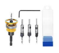 Limit Countersink Drill Bit Set Hole Punching Deepening Adjustable Countersunk Shank Wood Countersink Countersink Bits for Woodworking