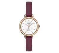 Limit Ladies' Analogue Quartz Rose Gold Plated Wine Strap Watch 6291