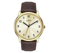 Limit Men's Brown Faux Leather Strap Watch