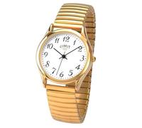 Limit Men's Classic Expander Watch with Gold Plated case and Gold Plated Stainless Steel Expander Bracelet