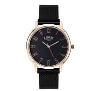 Limit Men's Magnetic Watch with Black dial and Rose Gold Coloured case and Black Magnetic Bracelet