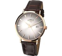 Limit 5955.01 Rose Gold Plated Brown Leather Strap Watch - W77162