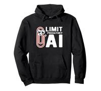 Limit Predatory AI Data Protection Paper Clip Pullover Hoodie
