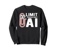Limit Predatory AI Data Protection Paper Clip Sweatshirt