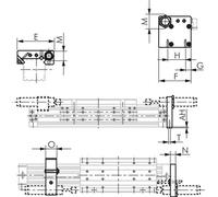 Limit-stop for 25 mm Rodless Cylinders