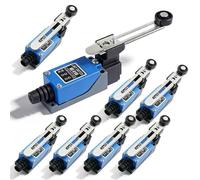Limit Switch with Roller Lever ME-8108, Mechanical Limit Switch 1NO 1NC, 8 Contact Switch with Adjustable Roller Lever for CNC Milling Cutter Electric Control Switch