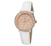 Limit Women's Quartz Watch with Rose Gold Dial Analogue Display and White Polyurethane Strap 6106.01