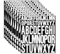 LIMITADA 10 Sheet Capital Letter Stickers Waterproof Vinyl Alphabet Stickers Self Adhesive Letters Stick On Letters Removable Stick Letter Decals for Craft Sign DIY Poster Window Mailboxes (Black)